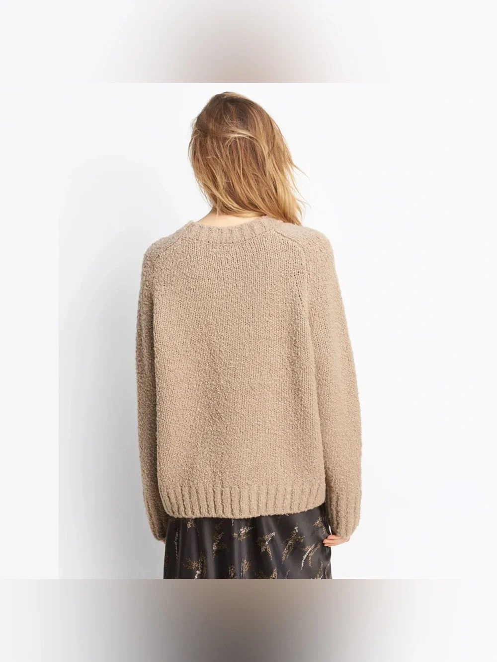 New NWOT Women’s Vince Oversized Soft Italian Knit Wool Sweater in Desert Clay